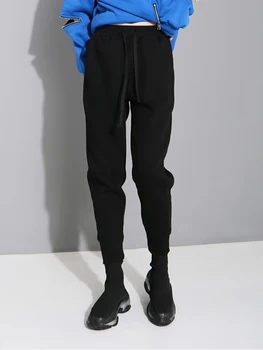 

2019 winter pants women black pants was thin women trousers cotton fleece pants casual elastic waist women sweatpants