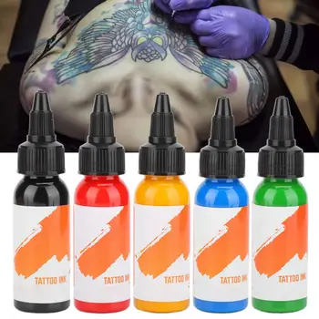 

Professional Tattoo Ink Long-Lasting Fast Coloring Body Tattoo Pigment (Orange Label) 29.6ml Pigment For Artist Tattooing
