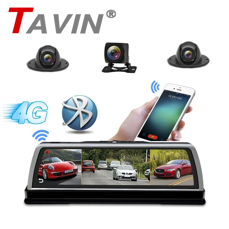 Автомобильный видеорегистратор 4G ADAS Android GPS навигатор Full HD 1080P зеркальный