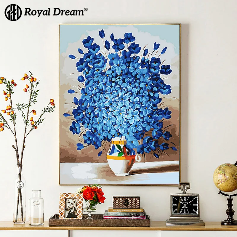 

DIY Digital Oil Painting Living Room Flower bi gua hua DIY Painted Coloring Oil Painting Home Paintings Entrance Decorative Pain