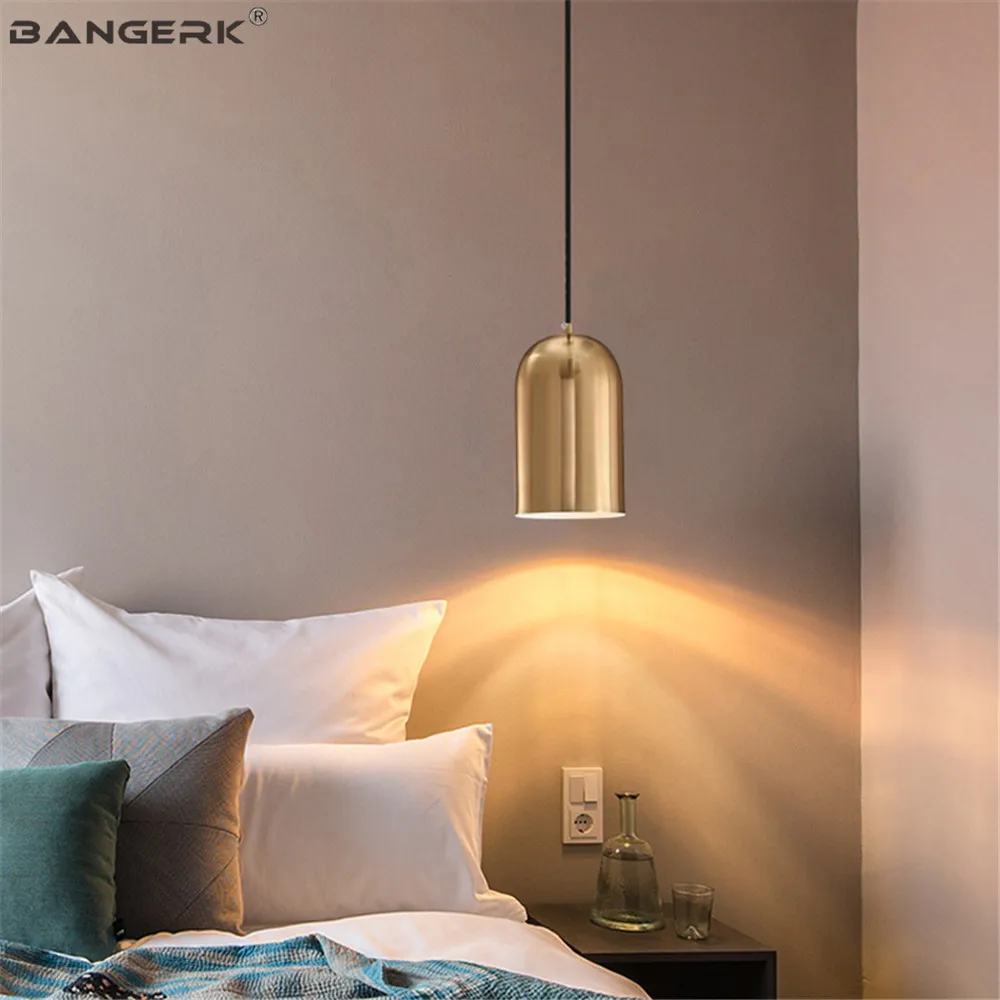 Nordic Design LED Pendant Lamp Loft Decor Modern Gold Iron Single Head Hanging Light Home Lighting Fixtures Indoor Luminaire (1)