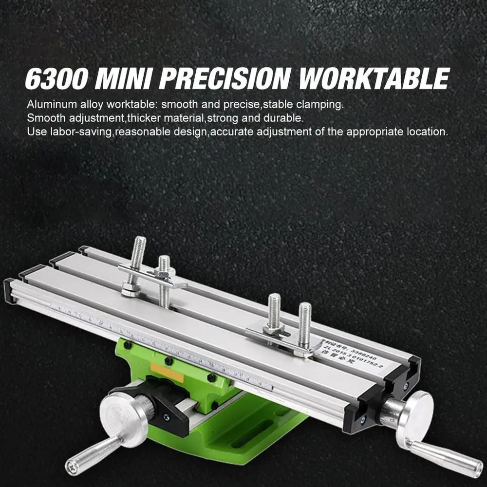 6300 мини Прецизионный многофункциональный Рабочий стол тиски приспособление сверлильный фрезерный станок X и y-ось Регулировка координатный стол