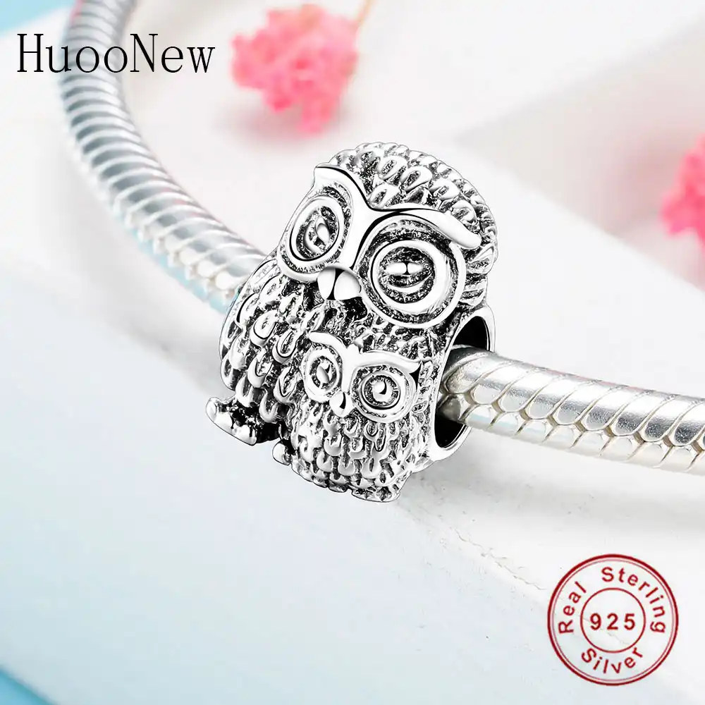 Huoonew Fit Originale Pandora Pendenti E Ciondoli Bracciali In Argento Sterling 925 Animale Mamma Con Il Bambino Del Gufo Perle Di Creazione Di Gioielli Berloque 18 Perline Aliexpress