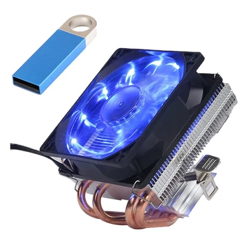 

1 Pcs Metal USB 2.0 Flash Drive Pen Drive Silver+Blue(16Gb) & 1 Set 4 Heatpipes 3Pin PWM LED 90mm Cooling Fan Radiator