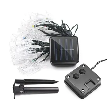 

ICOCO 20 LED Solar Power LED Fairy Lights Outdoor IP65 Waterproof Unique Clip-shape String Lights Nice Christmas Decoration Sale