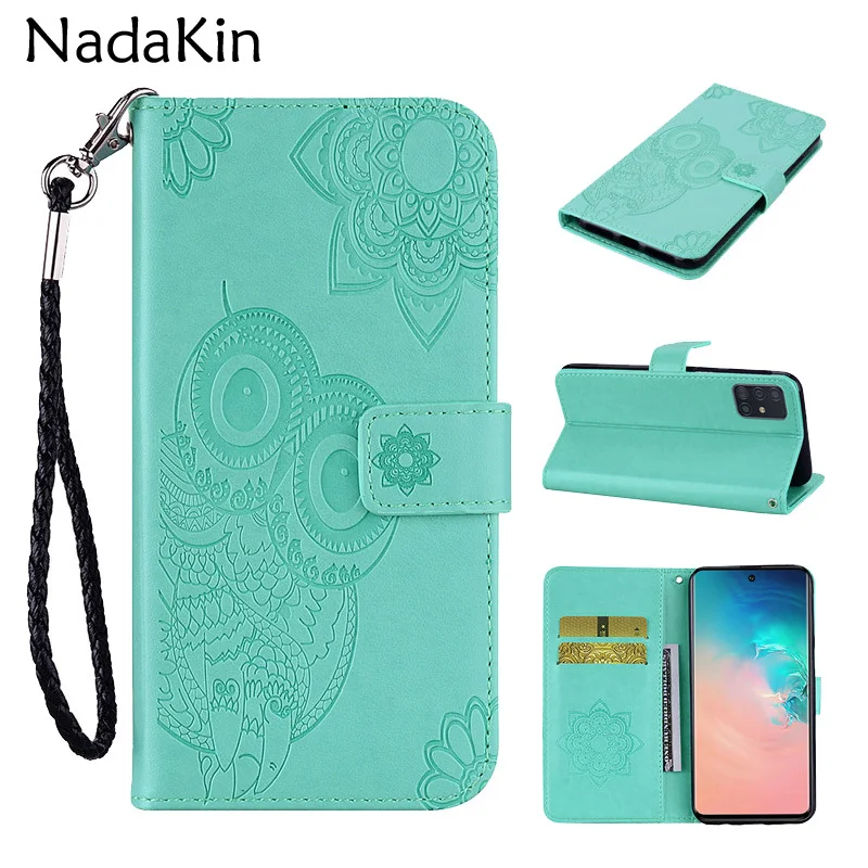 Fashion Owl Pattern Phone Case for Samsung S11E Plus A51 A71 with Card Pocket Soft TPU Silicone and Kickstand Dirt-resistant | Мобильные