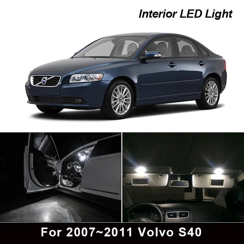 

15pcs Canbus Error Free LED Interior Light Kit Package for 2007~2011 Volvo S40 Car Accessories Map Dome Trunk License Light