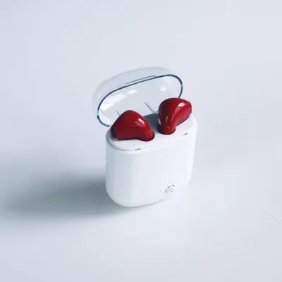 Bluetooth гарнитура Mini i7s TWS Handsfree спортивные наушники беспроводные наушники Bluetooth наушники с микрофоном зарядная коробка - Цвет: i7s-plus-red