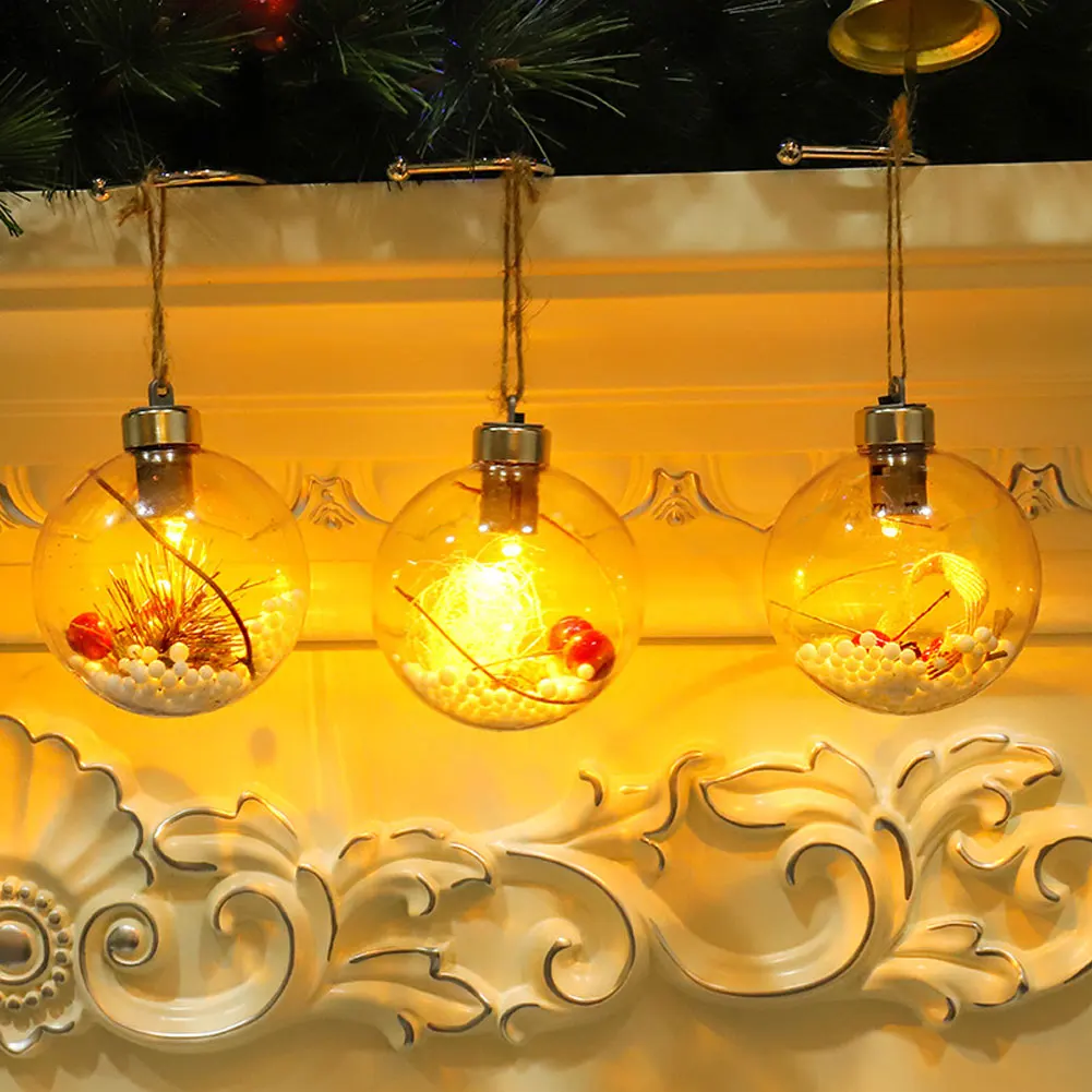 Елочные украшения Рождественские елочные шары с светодиодный подвесной подвеской рождественские предметы интерьера navidad