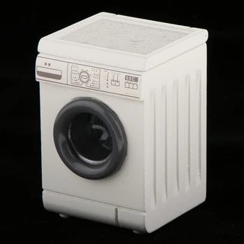 

1/12 Dollhouse Miniature Roller Washing Machine Washer Home Decor Furniture - White
