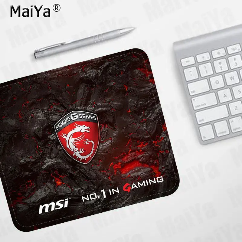 Maiya Top Quality Game MSI Dragon Logo Gaming Player desk laptop Rubber Mouse Mat Free Shipping Large Mouse Pad Keyboards Mat