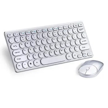 

HobbyLane 1200dpi Optical Wireless Keyboard and Mouse Ergonomic Design Support Plug and Play Silent Computer Input Devices