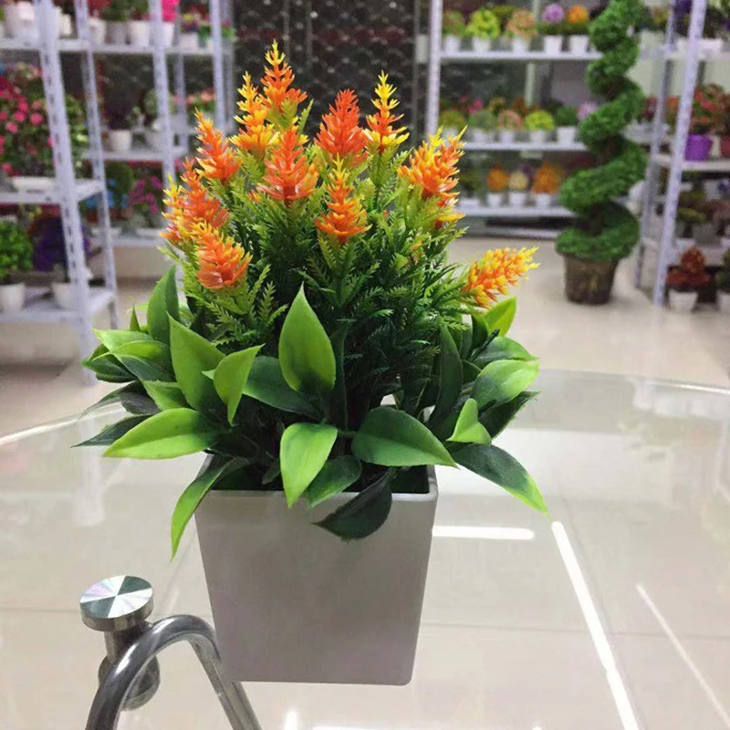 

1 Pcs Artificial Potted Plant Fake Flower Mini Pine Cone Home Room Decoration New Arrival Garden Supplies