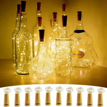 

Christmas Decorations for Home 1m/2m/3m LED Wine Bottle Lights Cork Garland Christmas String Lights New Year 2021 Navidad Kerst