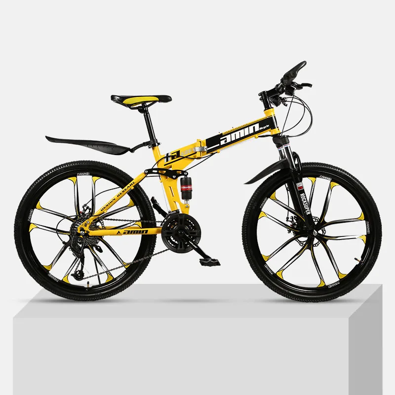 Excellent 21-Speed Mountain Folding Bicycle 24/26-inch Double Shock Absorption Variable Speed Fast Bike For Male And Female Students 1