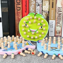 Шахматы для всей семьи, детская деревянная палочка с памятью, шахматная игра, забавная настольная игра с блоком, обучающая цветная Когнитивная игрушка для детей