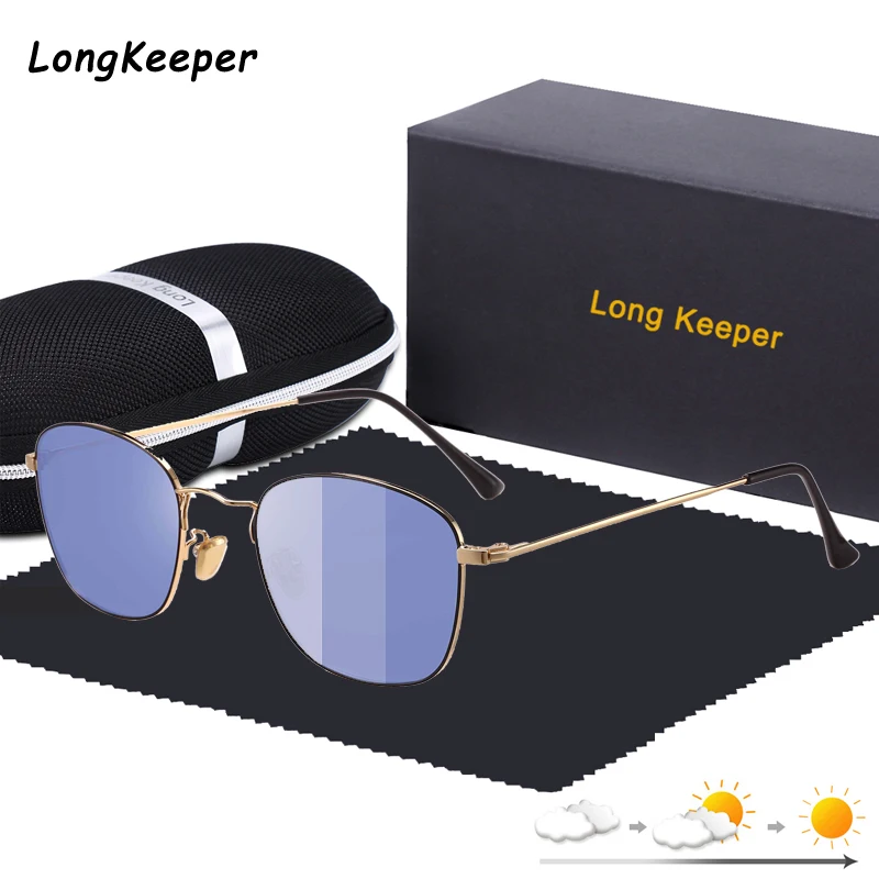 

2020 Pilot Polarized Photochromic Sunglasses Mens Transition Lens Driving Sun Glasses Male Car Driver Change Color Goggles