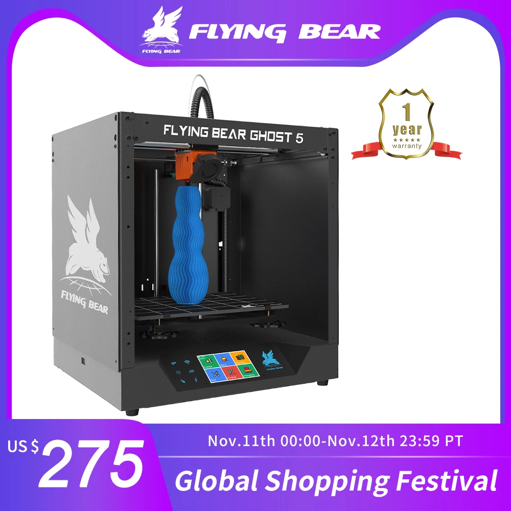 2020 Hot Sale Flyingbear-Ghost 5 DIY 3d printer with Touchscreen 3D ПРИНТЕР KIT afbeelding