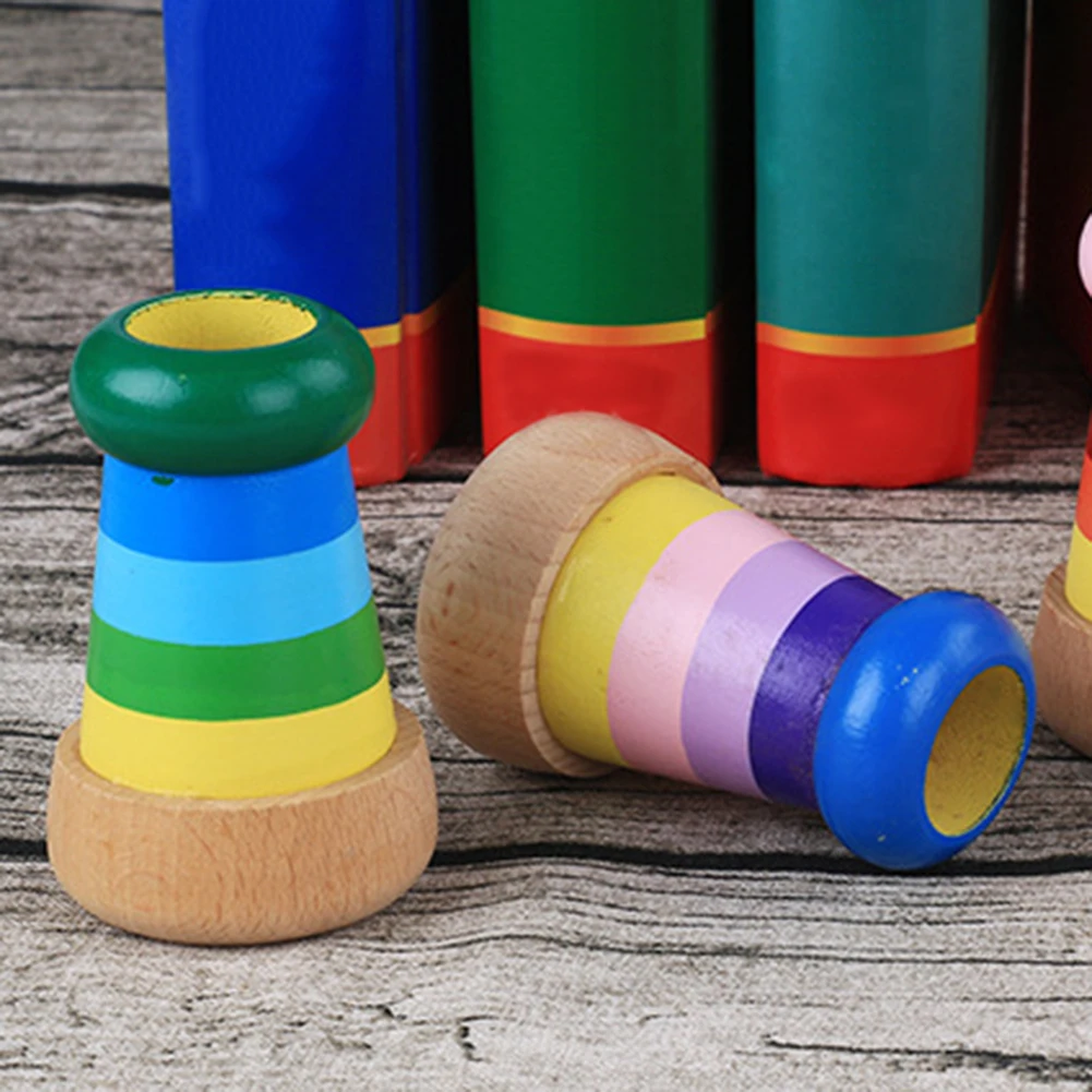 Wooden Kids Bee Eye Effect Kaleidoscope Multi Prism Observation Educational Toy