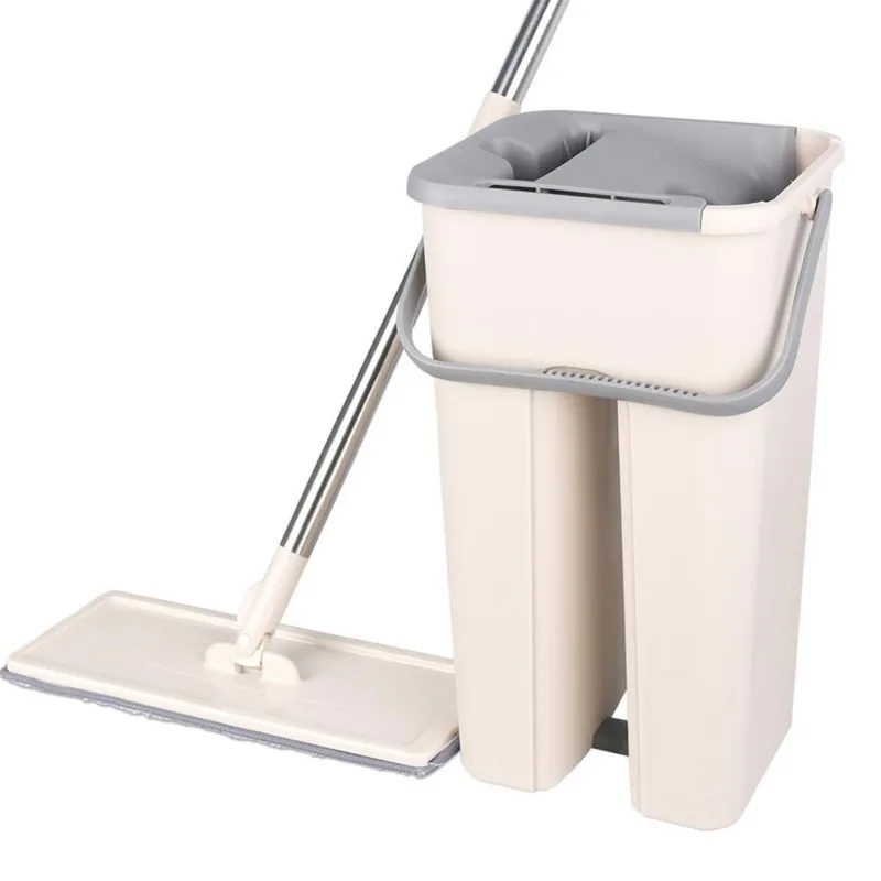 

Free Hand Washing Flat Automatic Dehydration Mop The Floor Artifact Mops And Mop Bucket Home Clean For Living Room Kitchen