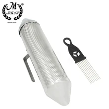 

M MBAT Silver Metal Guiro with Scraper Latin Merengue Percussion Music Teaching Aid Musical Instrument Tool Accessories
