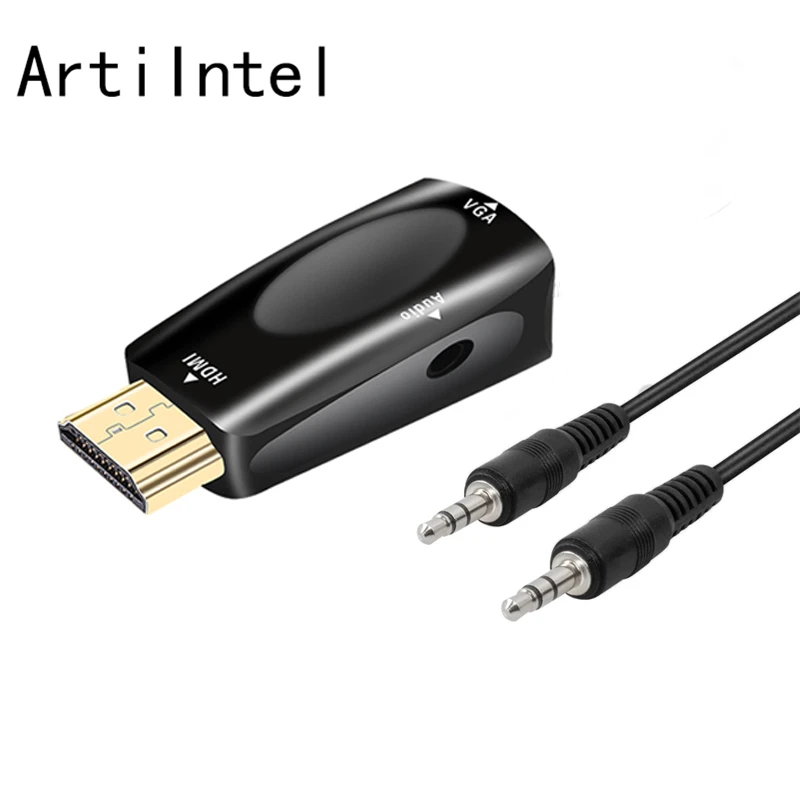 HDMI к VGA адаптер расширение экрана цифровой аналоговый видео аудио конвертер