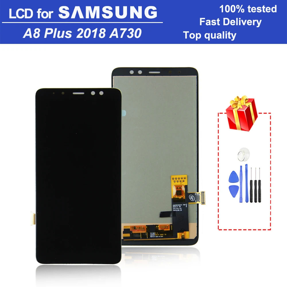 

6.0" AAA TFT Quality A8 Plus 2018 LCD monitor for Samsung Galaxy A8 Plus 2018 A730 A730F LCD digital touch screen LCD assembly