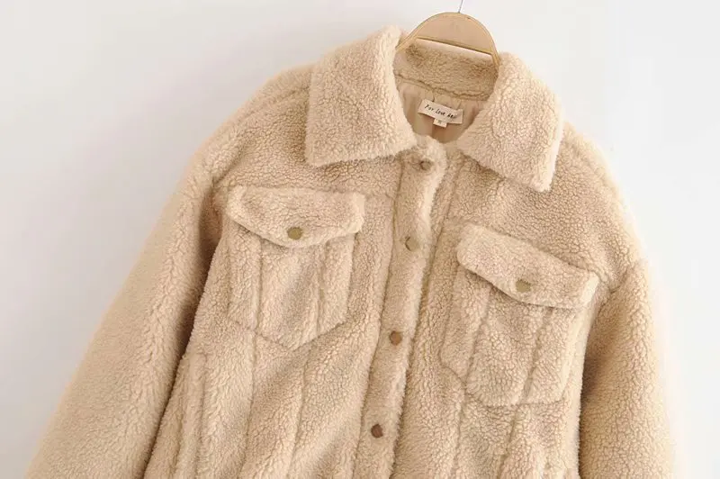 IFox New Arrival Autumn Winter Women Jackets Fashion Thick Warm Cotton Long Sleeve Outerwear Cardigan with Pockets