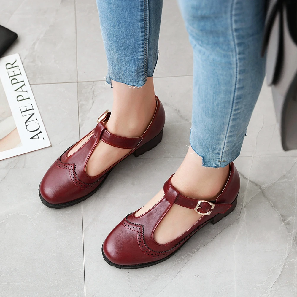 

Sarairis 2020 New Fashion Chunky Heels Comfortable Shoes Woman Pumps Buckle Strap Dropship Spring Leisure Pumps Women Shoes