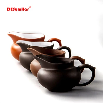 

Purple Clay Gongdao Cup Mug Tea Set Teapot Chinese Kung Fu Tea Cup Set kettle Drankware Justice Cup Teapot Teaware