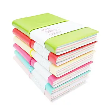 

PU Leather Notebook with Colored Pages Notepad with Colored Paper Medium Size Notebooks