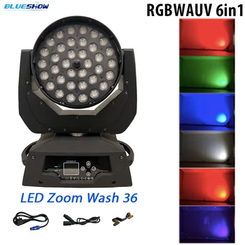 

led zoom wash 36x12w rgbw 4in1 moving head light 36x18w rgbwa uv 6in1 moving stage light