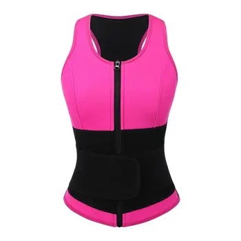 

Women Waist Trainer Push Up Vest Tummy Belly Girdle Body Shaper Waist Cincher Corset Zipper Vest Plus Size S-3XL Shapewear