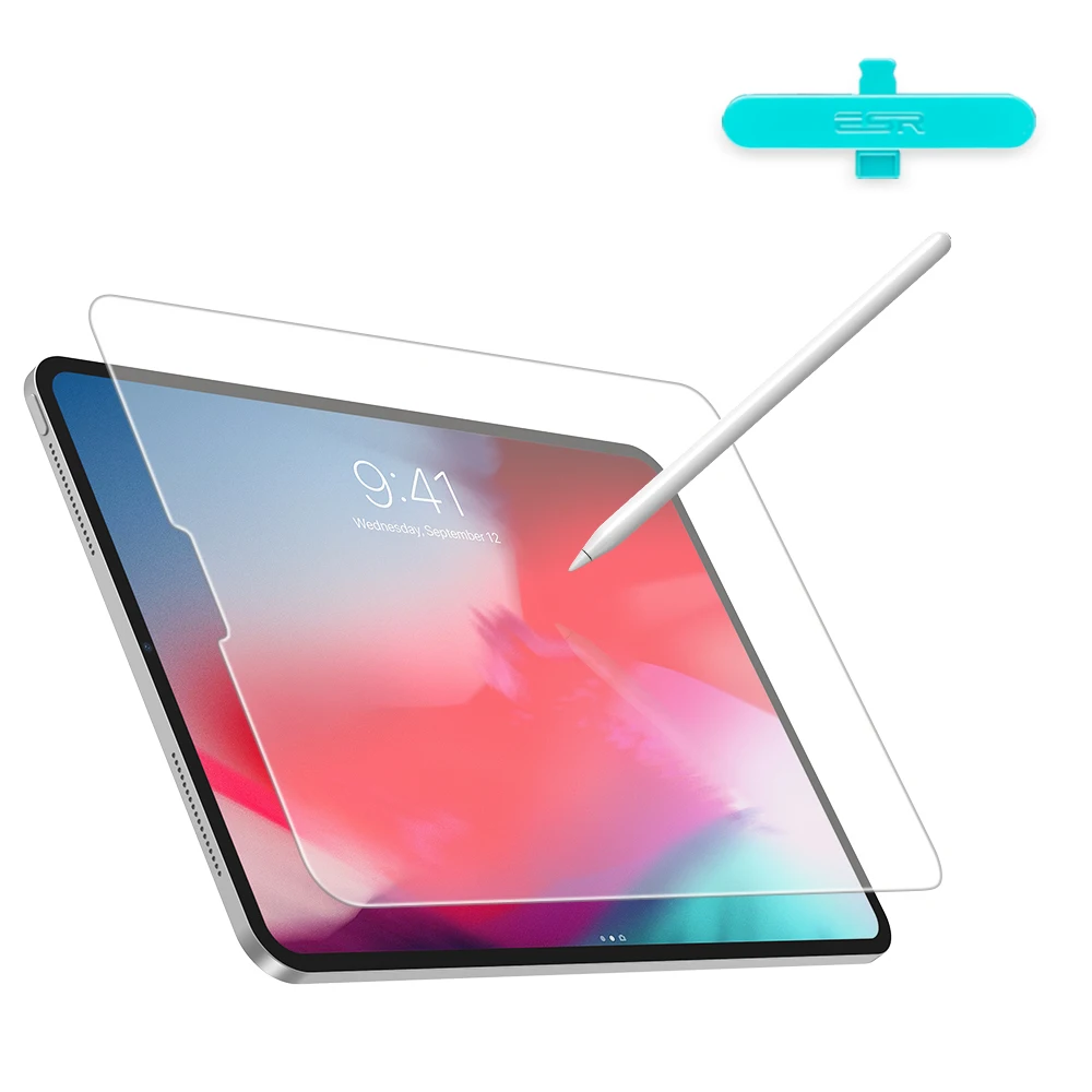 2 шт./лот ESR бумажный протектор экрана для iPad Pro 12,9 Антибликовая матовая ПЭТ-пленка Поддержка Apple Pencil для iPad Pro 12,9 - Цвет: 1 PC