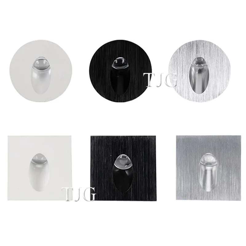 

Led Stair Light Aluminum Square Round Wall Lamp 1W 3W Recessed LED Step Lamp Pathway Wall Corner Lamps AC85-265V Wall Light DC12