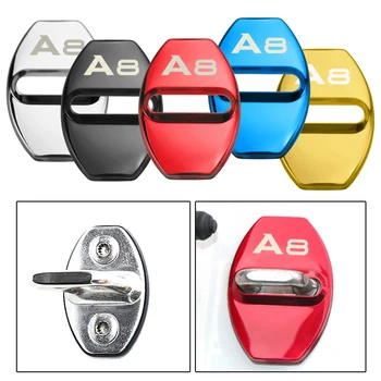 

4pcs Car Door Lock Protective Cover For Case For Audi A8 A1 A3 A4 A4L A5 A6L A6 A8 B4 B5 B6 B7 B8 TT Q7 Q5 Auto Accessories