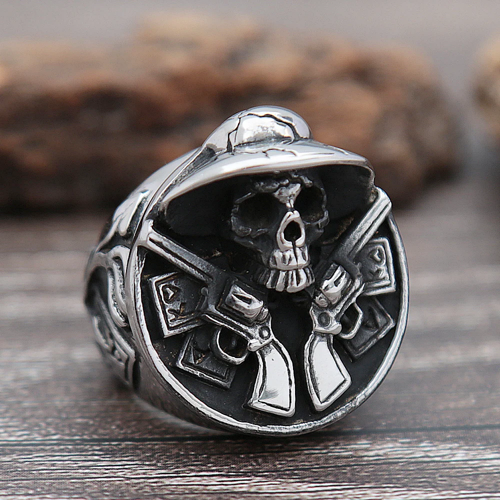 アクセサリー TRANSCORE 4 Aces Skull Ring TRANSCORE 4 Aces Skull Ring