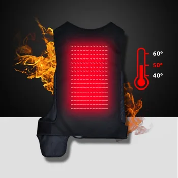 

Heated Warmer Vest Adjustable Heating USB Heating Electric Waistcoat Jacket Tops Warmer Clothing For Outdoor Camping Fishing