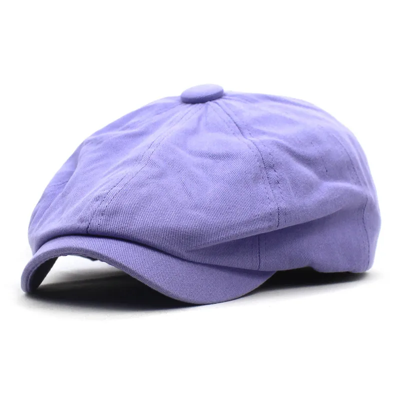 Béret Femme En Coton Uni - Taille Unique 56-58 Cm - Style Gavroche Vintage Pour Toutes Occasions