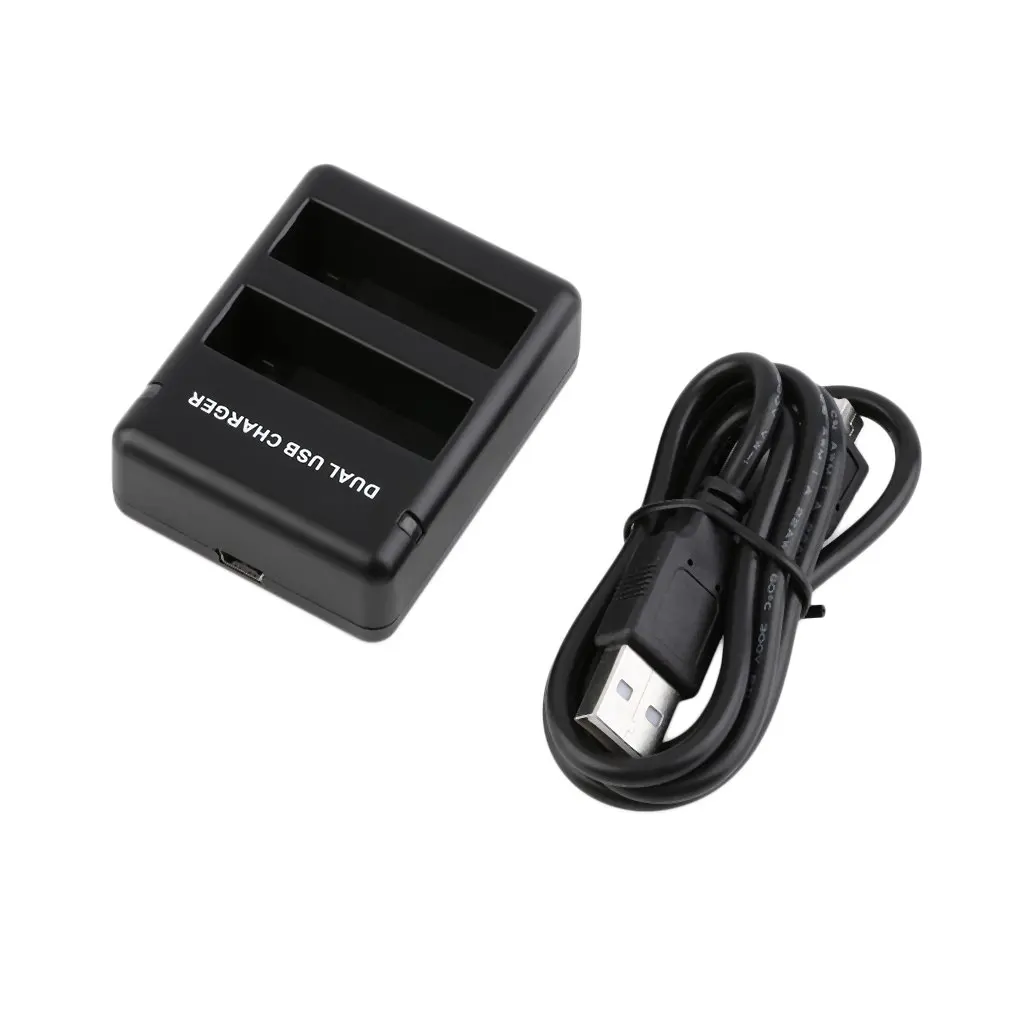 

New Dual Port Battery Charger Dock+ USB Cable For GoPro Hero 4 Camera