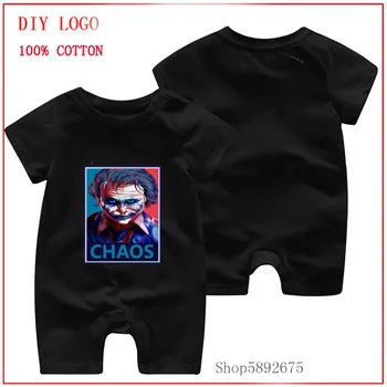 

Everything Becomes Chaos Joker Shirt logo 2020 new Pure Cotton baby clothes girl and boy Short Sleeve Jumpsuit new born clothes