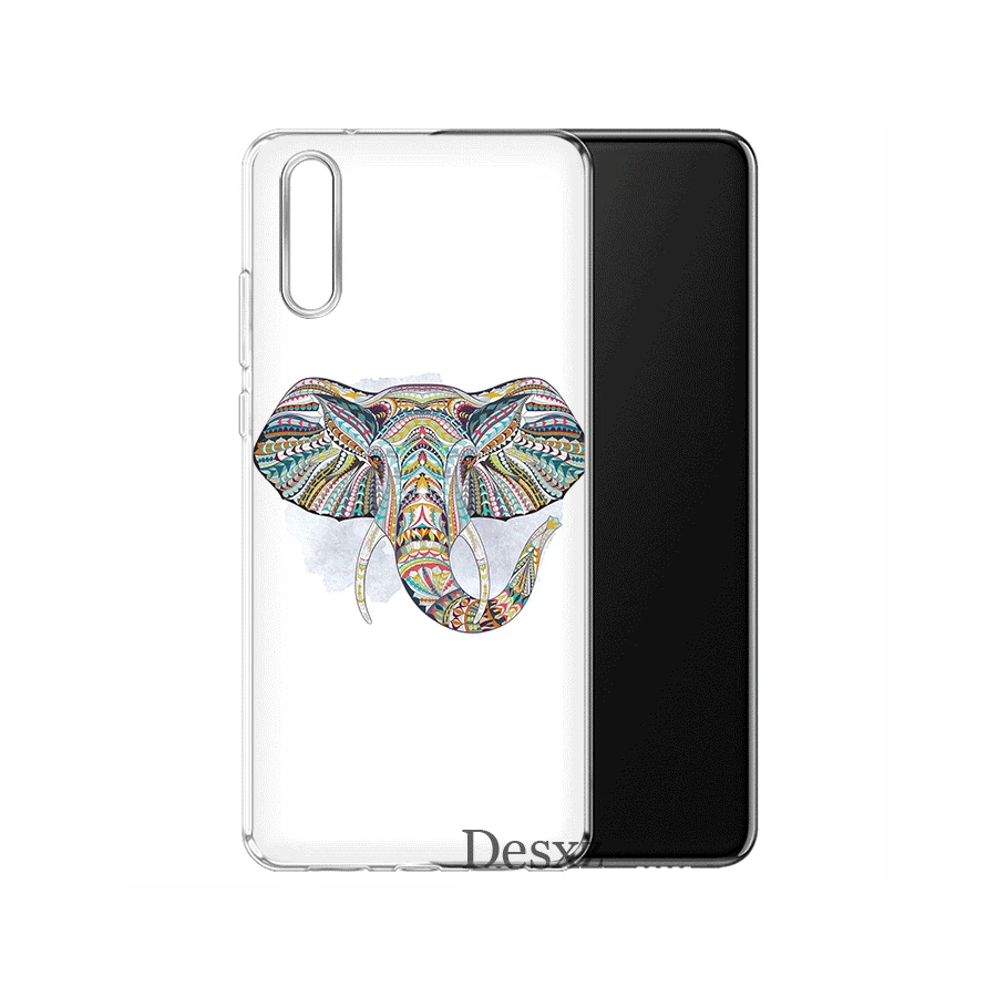 Чехол для мобильного телефона huawei P Smart Z Plus P30 P20 P10 P9 P8 Lite Pro, жесткий чехол с изображением животных слонов, племенная перламутровая втирка для ногтей - Цвет: H7