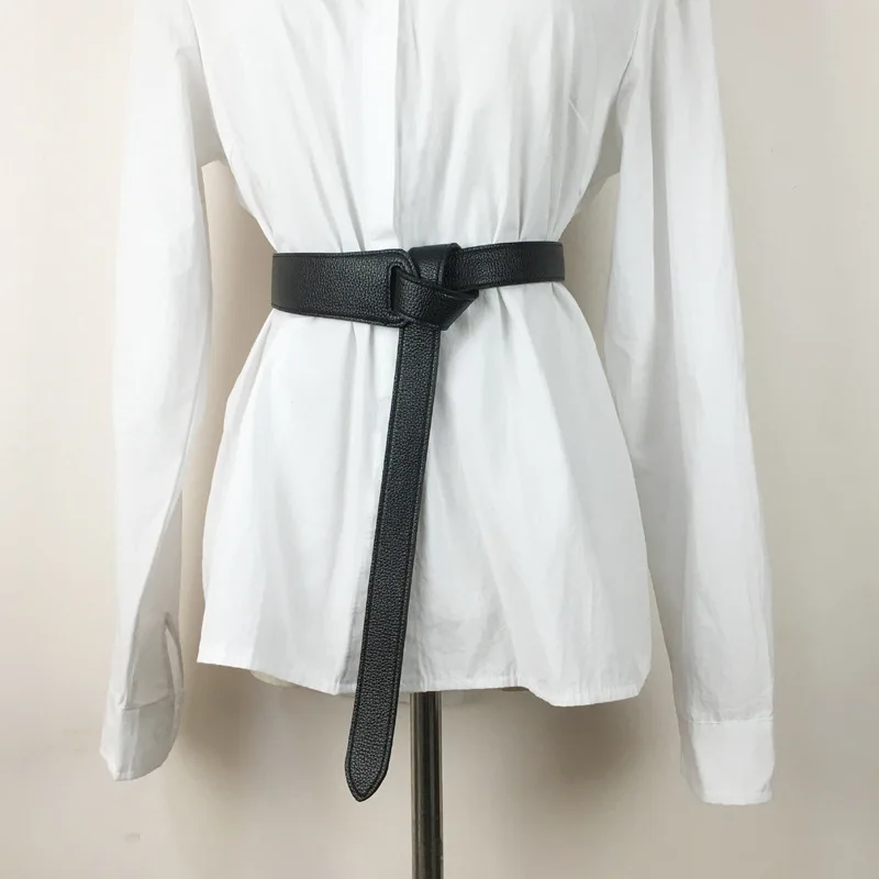 

Simple Waist Knotted Leather Belt Decoration Waistband Men Womens Medeival Viking Larp Costume Wide Dress Strap Girdle For Adult