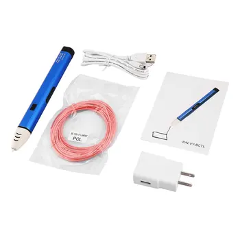 

3D Printing Pen with OLED Display for 3D Pen 1.75mm PCL Filament Refills Low Temperature Drawing Pen Kids Adults Gift Blue