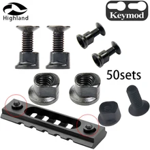 50 комплектов Тактический Универсальный сменный набор Keymod Rail шурупы и гайки для цевье для винтовки рельсовый профиль Охота страйкбол Caza