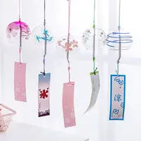 Label Chime Japanese Glass Soothing Wind Chimes Soothing Wind Chimess Style Handmade Garden Hanging Beautiful Pendant Outdoor 1