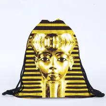 Женский Мужской рюкзак на шнурке египетская 3D сумка на шнурке с рисунком Рюкзак Высококачественная мочила saco рюкзаки сумки k
