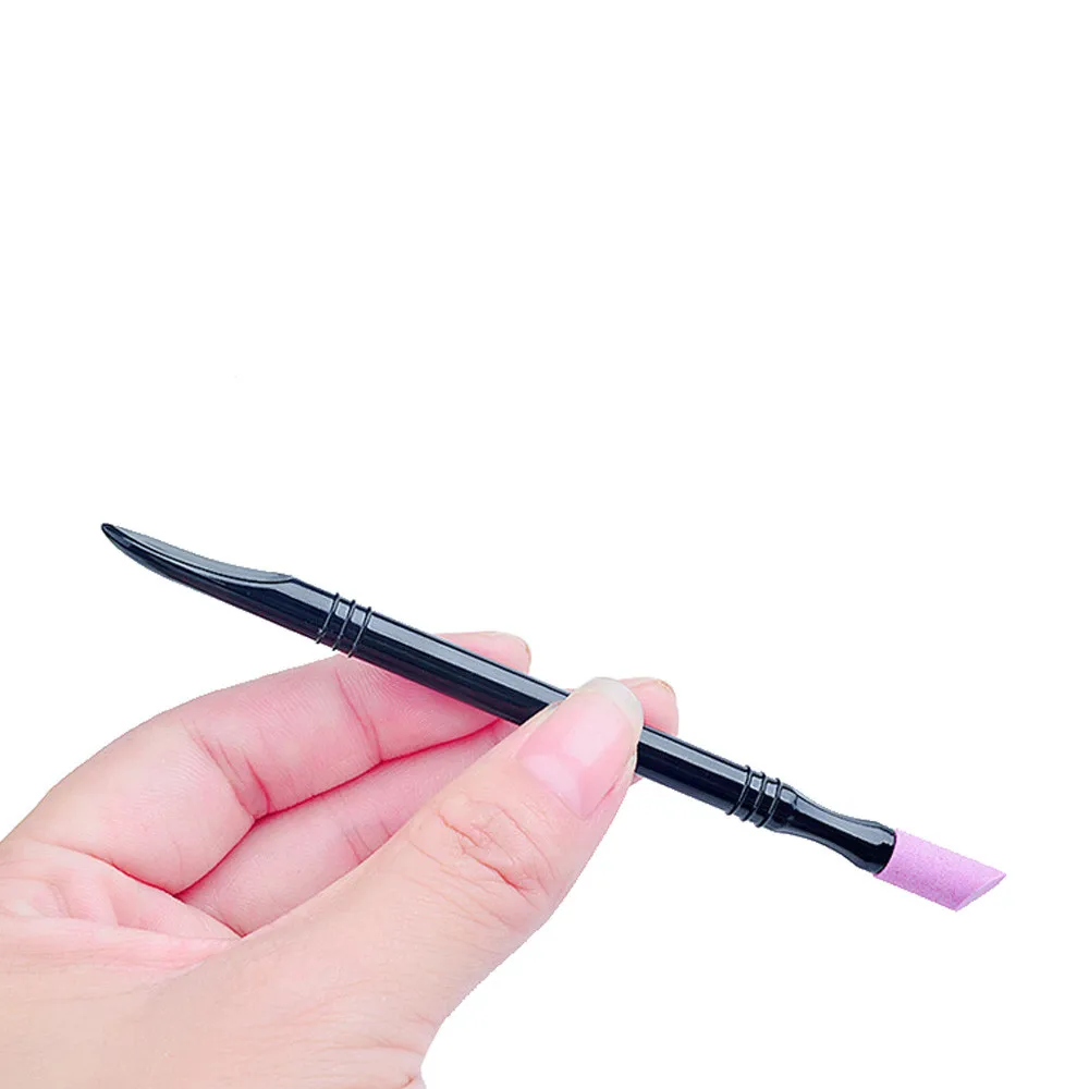 Kanbuder двухсторонний кварцевый триммер для удаления кутикулы Маникюрный Инструмент для ногтей простая гравировальная ручка клей для ногтей маникюрный триммер для ногтей
