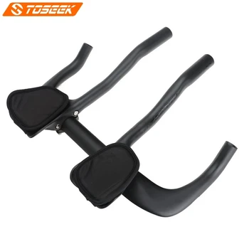 

Full Carbon Triathlon Time Trial Handlebar Rest Handlebar For Road TT Bike Handlebar Set Matte Black Shiny Logo