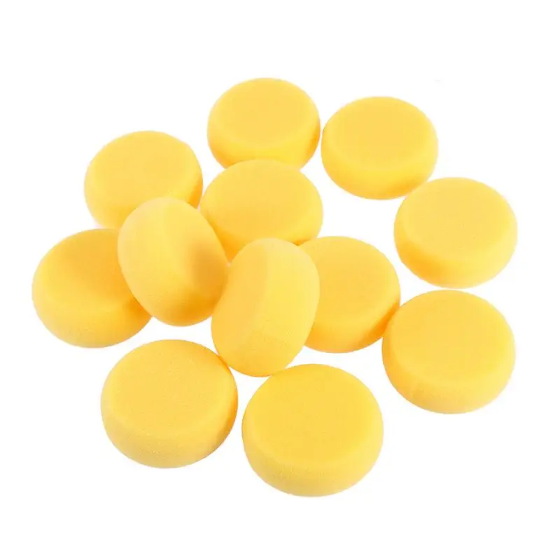 12pcs Round Synthetic Watercolor Artist Sponges for Painting Crafts Pottery (Yellow) |
